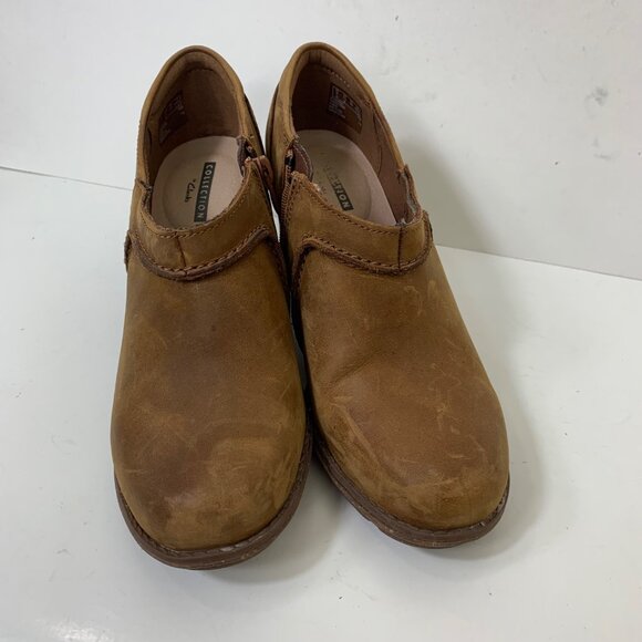 Clarks Sashlin Aleta Bootie Tan Leather Size 7.5 - Picture 5 of 9